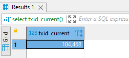 Select txid_current